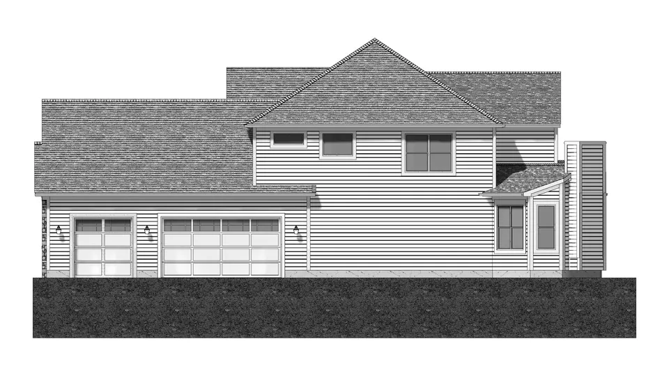 The Timbergate house plan, exterior view 2